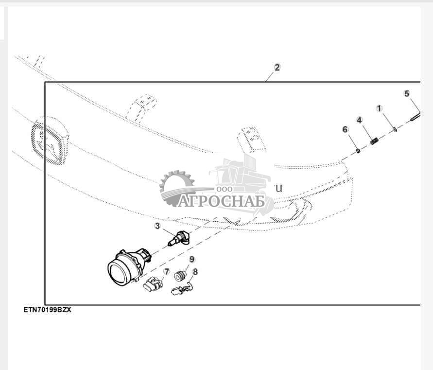Галогенные передние фары 